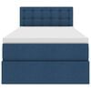 vidaXL Opbergbed met LED met matras met LED Blauw 100 x 200 cm Stof