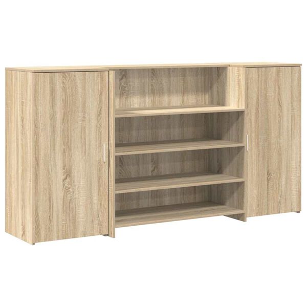 vidaXL Receptiebalie 200x50x103,5 cm bewerkt hout sonoma eikenkleurig