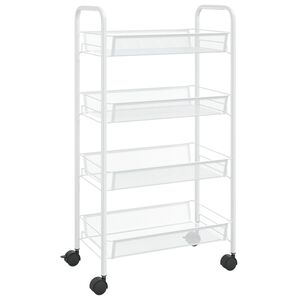 vidaXL Keukentrolley 4-laags 46x26x85 cm ijzer wit