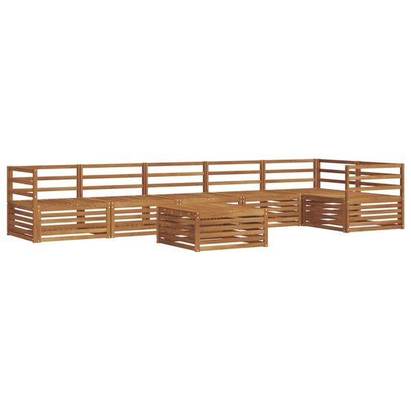 vidaXL Buiten bankenset 7 pcs Naturel Massief Acaciahout