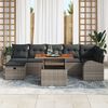 vidaXL Tuin Sofa Set 8 pcs Grijs poly rattan