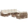 vidaXL Tuinbankenset 10 pcs Beige poly rattan