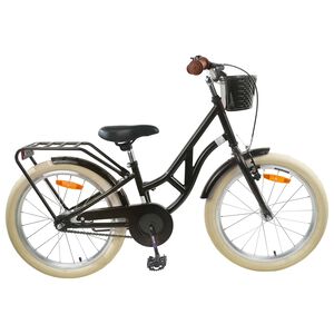 vidaXL Kinderfiets 20 Inch voor 6-11 jaar oud Zwart