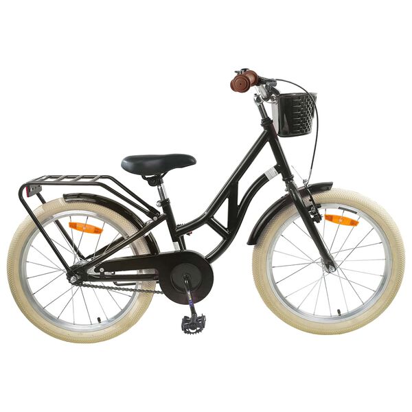 vidaXL Kinderfiets 20 Inch voor 6-11 jaar oud Zwart