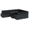 vidaXL 11-delige Loungeset met kussens poly rattan zwart