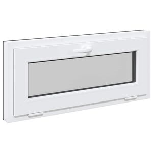vidaXL Kelderraam RISOR 90 x 40 cm PVC en glas Antracietkleurig