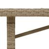 vidaXL Tuin eettafelset met kussen 7 pcs Beige poly rattan