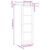 vidaXL Schuifdeur ORKDAL Wit 73,5 x 211 cm Massief grenenhout en glas