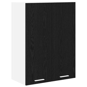 vidaXL Hangkast Zwart Eiken 60 x 31 x 80 cm Bewerkt hout