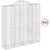 vidaXL Schanskorven 11 st gewelfd 200x50x200/220 cm ijzer