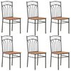 vidaXL Eetkamerstoelen 6 st MDF bruin