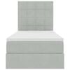vidaXL Opslag bed met matras met matras Lichtgrijs 90 x 190 cm Fluweel