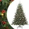 vidaXL Kunstkerstboom Groen 180 cm PVC en Metaal en Plastic