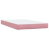 vidaXL Boxspring met matras fluweel roze 120x210 cm