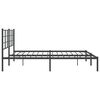 vidaXL Bedframe met hoofdbord metaal zwart 193x203 cm