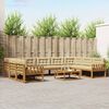 vidaXL Buiten bankenset met kussen 10 pcs Natuurlijk en Beige