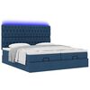 vidaXL Ottoman bed met matrassen en LED's 160x200cm stof blauw