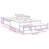 vidaXL Opbergbedframe met lade Artisan Eiken 120 cm Bewerkt hout