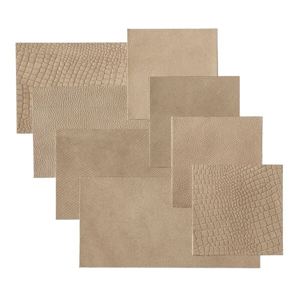 WallArt 32 st Tegel Borret leer zandbeige