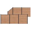 vidaXL Hek set 6 st 965 x 186 cm WPC en Aluminium Bruin