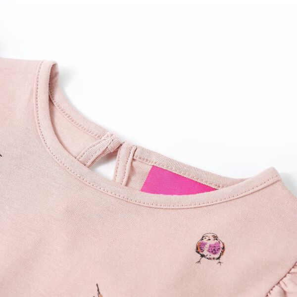 Kindershirt met lange mouwen 128 roze