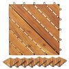 vidaXL Terras Tegel 10 pcs Bruin 30 x 30 cm Acacia Hardhout