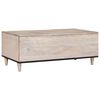 vidaXL Salontafel met plank Beige 100 x 54 x 40 cm Massief acaciahout