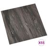 vidaXL Vloerplanken 55 pcs Donkergrijs 5,11 m&sup2; PVC