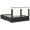 vidaXL Bedframe met lade Zwart en Zilver 150 x 200 cm Bewerkt hout