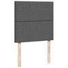 vidaXL Boxspring met matras stof donkergrijs 80x200 cm