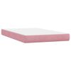 vidaXL Boxspring met matras en LED fluweel roze 120x220 cm