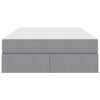 vidaXL Opbergbed met matras Lichtgrijs 120 x 190 cm Polyester