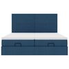 vidaXL Ottoman bed met matrassen en LED's 180x200cm stof blauw