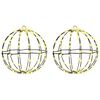 vidaXL Bal met 192 LED 2 pcs Warmwit 30 x 30 x 32 cm Metaal