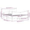 vidaXL Bedframe zonder matras massief grenenhout wit 140x200 cm