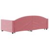 vidaXL Slaapbank met onderschuifbed 90x200 cm fluweel roze