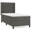 vidaXL Boxspring met matras fluweel donkergrijs 90x190 cm