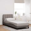 vidaXL Bedframe zonder matras "Hanko" 90x190 cm stof taupe