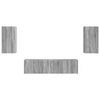 vidaXL Tv-meubelset 4 pcs Grijs Sonoma Bewerkt hout