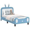 vidaXL Bedframe voor kinderen met hoofdbord Blauw 80 x 160 cm PU