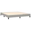 vidaXL Boxspring bed stof lichtgrijs 180x200 cm