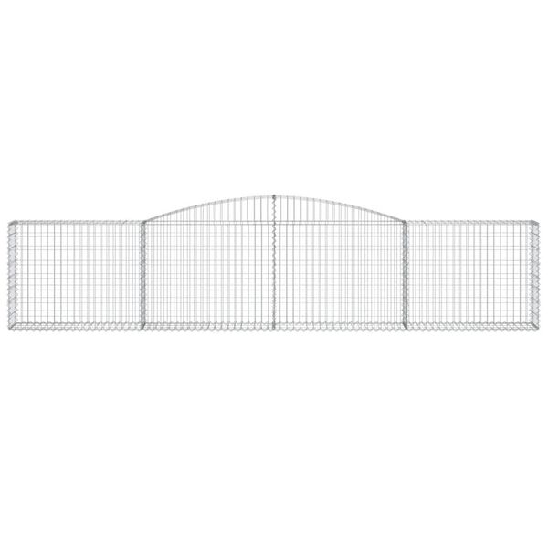 vidaXL Schanskorven 10 st gewelfd 400x30x80/100 cm ijzer