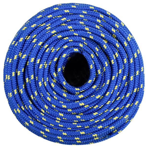 vidaXL Boottouw 10 mm 25 m polypropyleen blauw
