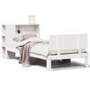 vidaXL Bed met boekenkast zonder matras grenenhout wit 75x190 cm