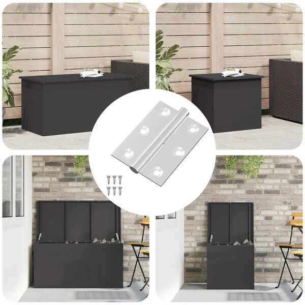 vidaXL Scharnier 12 pcs Zilver 50 x 38 x 1,3 mm Staal