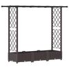 vidaXL Verhoogd Bed met Trellis en Dak Bruin 164 x 40 x 121 cm PP