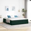 vidaXL Ottoman bed met matras 160x200cm fluweel donkergroen
