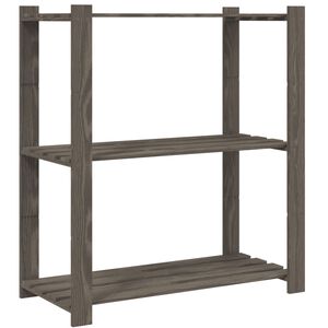 vidaXL Opbergrek 3-laags 80x38x90 cm massief grenenhout grijs