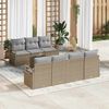 vidaXL Tuin Sofa Set met kussen 8 pcs Beige, Grijs 55 x 55 x 37 cm