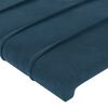 vidaXL Hoofdbord met randen 203x23x118/128 cm fluweel donkerblauw
